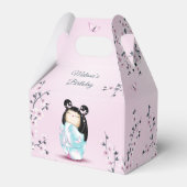 Kokeshi Doll Cherry Blossom Dusty Pink Bedankdoosjes (Achterkant)