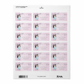 Kokeshi Doll Cherry Blossom Etiket (Full Sheet)