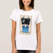 Kokeshi Doll Dressed In Blue T-shirt (Voorkant)