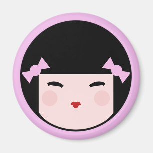 Kokeshi Doll Face Magnet Magneet