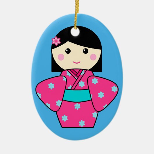 Kokeshi Doll Ornament (Voorkant)