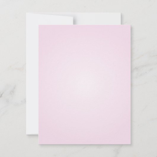 Kokeshi Doll Pink Girl Baby shower Bedankkaart (Achterkant)