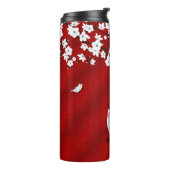Kokeshi Doll Red Black Cherry Blossom Thermosbeker (Gedraaid links)