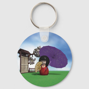 Kokeshi Doll Sleutelhanger