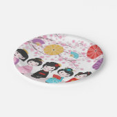 Kokeshi Dolls Papieren Bordje (Gekanteld)