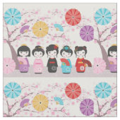 Kokeshi Dolls Stof (Close Up)