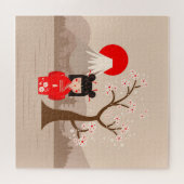 Kokeshi - Japanse dollar Legpuzzel (Horizontaal)