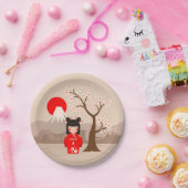 Kokeshi - Japanse dollar Papieren Bordje (Feest)