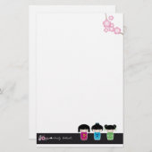 Kokeshi-kantoorbenodigdheden Briefpapier (Voorkant / Achterkant)