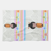 kokeshi libellen theedoek (Horizontaal)