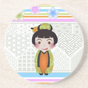 kokeshi noshi zandsteen onderzetter