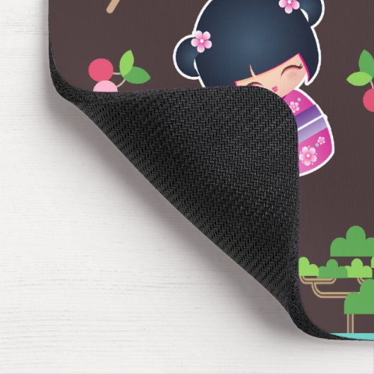 Kokeshi Pattern Mousepad Muismat (Hoek)