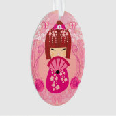 Kokeshi-pop-decoratie Ornament (voorkant)