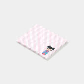 Kokeshi-pop roze Post-it® Notes 4 x 3 (Schuin)