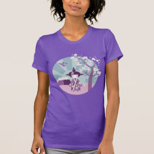 Kokeshi - Poupée japonaise - T-shirt violet paste