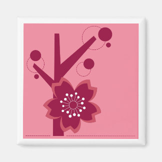 Kokeshi Sakura Kimono Design Magneet