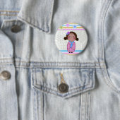 kokeshi sakura ronde button 5,7 cm (In situ)