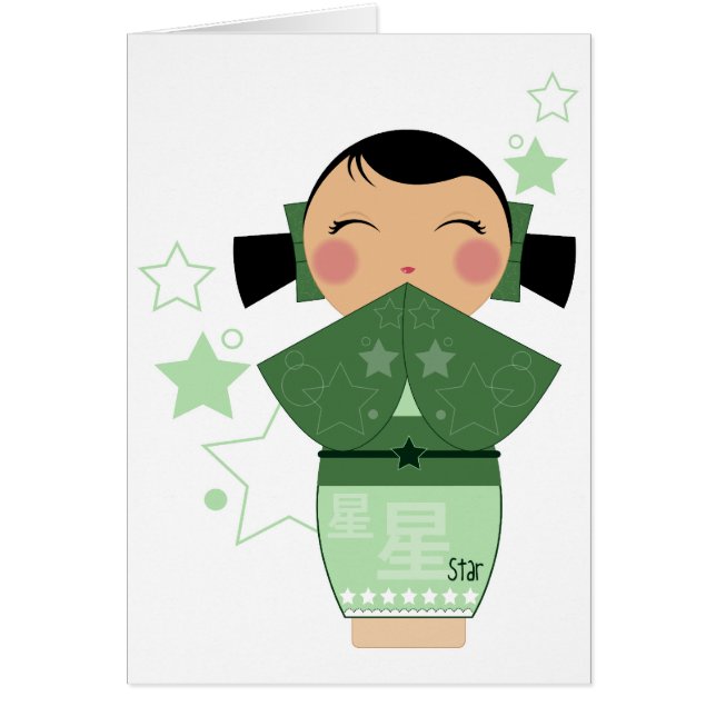 Kokeshi Star-kaarten (Voorkant)