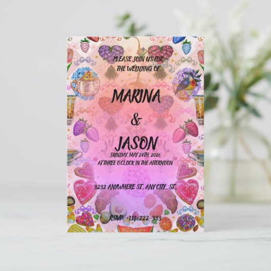 Koket Save The Date (Staand voorkant)