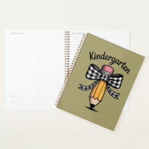 Kokette potlood boog kleuterleidster school planner