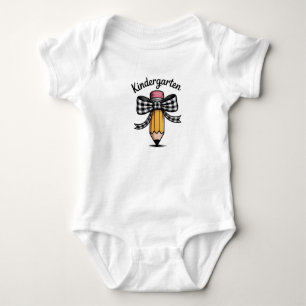 Kokette potloodboog kleuterleidster school romper