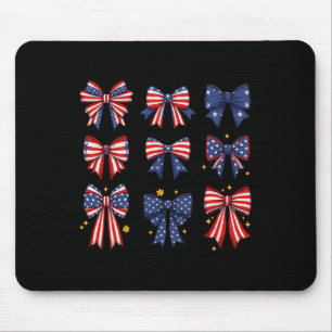 Kokette Rood Wit En Blauw Patriottische Strikken R Muismat