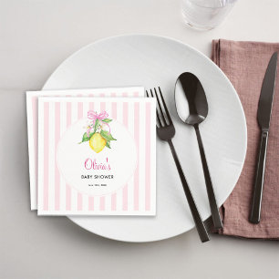 Kokette Roze Citroen Baby Shower Servet