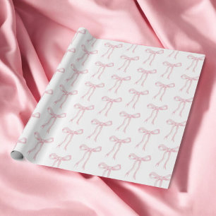 Kokette Roze Strik Lint De Knoop Aandraaien Cadeaupapier