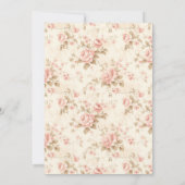 Kokette Roze Strik Whimsisch Cute Baby Shower Kaart (Achterkant)