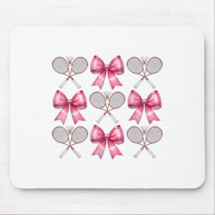 Kokette strik badminton shuttle racket roze lint muismat