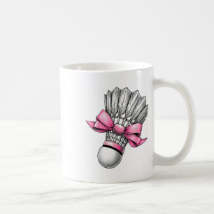 Kokette strik badminton shuttle roze lint moeder m koffiemok