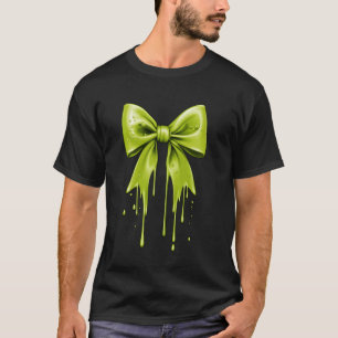 Kokette strik groene slijm druipend t-shirt