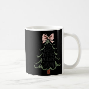 Kokette strik Jezus kerstboom O kom laat ons aanbi Koffiemok