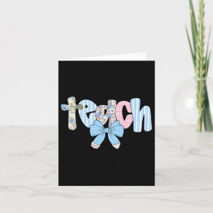 Kokette Strik Lesgeven Docent Gelukkige Eerste Dag Kaart