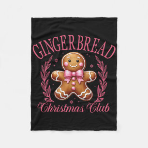 Kokette strik roze gemberkoek Kerst meisje vrouwen Fleece Deken