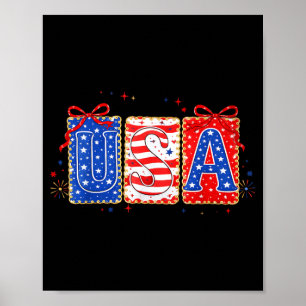 Kokette strik USA patriottische Amerikaanse vlag 4 Poster