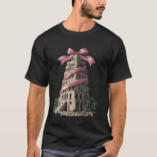 Kokette Strikkeltoren van Babel Bijbel Meisje Moed T-shirt