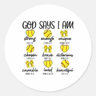 Kokette Strikken God Zegt Ik Ben Christelijk Softb Ronde Sticker