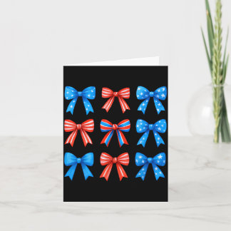 Kokette Strikken Rood Wit Blauw USA Vlag 4 juli Kaart