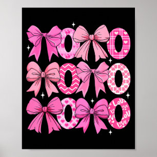 Kokette Valentijn Xoxo Grappige Valentijnsboog Har Poster