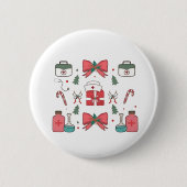 Kokette verpleegster Boog Aangepaste verpleegster Ronde Button 5,7 Cm (Voorkant)