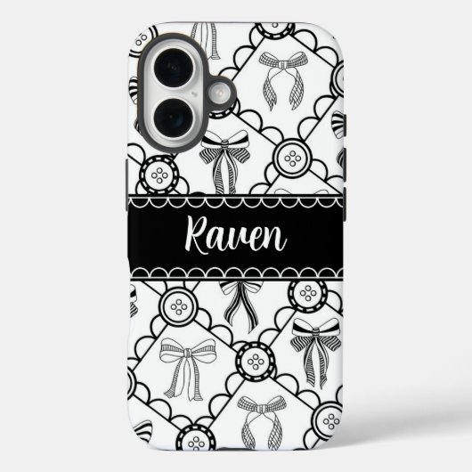 Kokette Zwarte Strik Case-Mate iPhone Case (Achterkant)