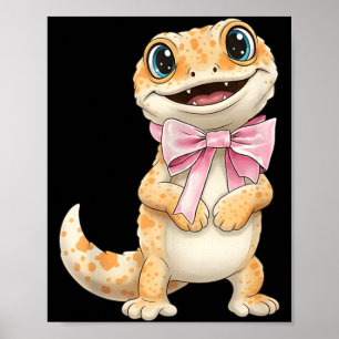 Kokettegekko met roze linten strik Funny Girls Poster