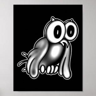 Koko De Clown X Uil Ghost X  Cartoon Poster