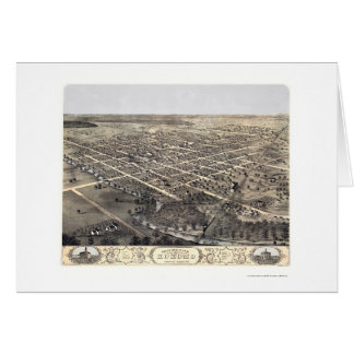 Kokomo, IN Panorama Map - 1868