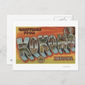 Kokomo, Indiana - grote letterscènes Briefkaart (Voorkant / Achterkant)