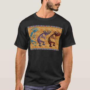 Kokopelli 3D Anasazi Native Amerikaans Motief T-shirt