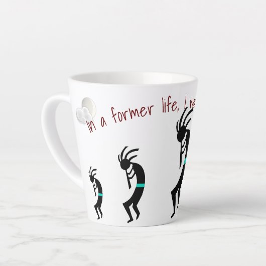 Kokopelli—Ancienne Vie—Latte Mug (Angle gauche)