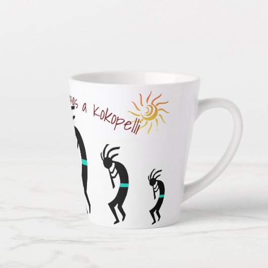 Kokopelli—Ancienne Vie—Latte Mug (Droite)