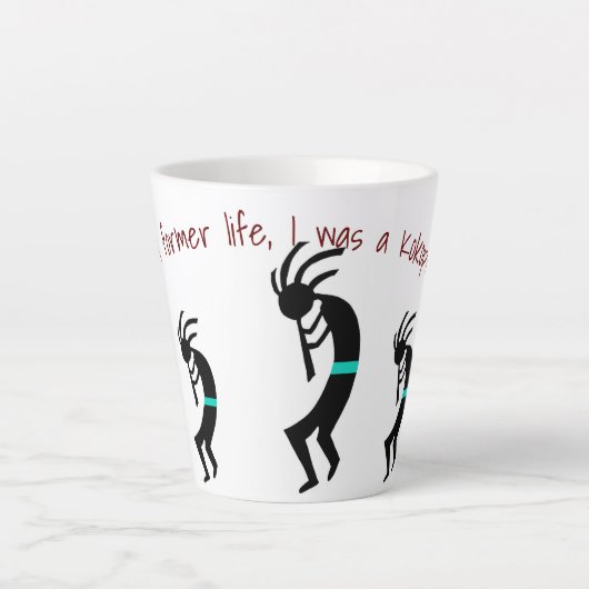 Kokopelli—Ancienne Vie—Latte Mug (Devant)